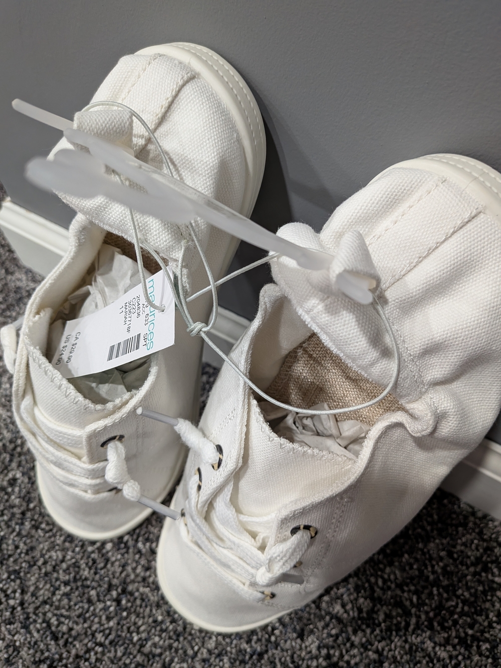 Maurices White Canvas Lace-Up Shoes - Picture 3 of 5